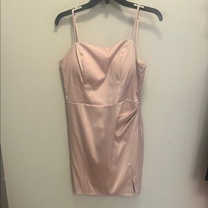 Elegant Pink Satin Dress